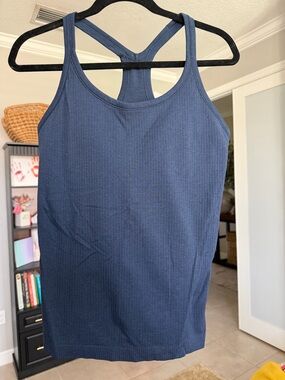lululemon athletica Ribbed Navy Blue Tank Top